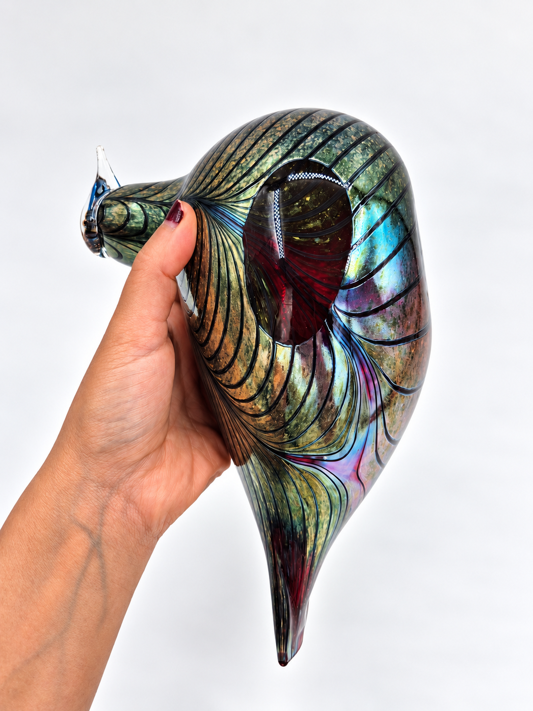 Oiva Toikka Glass Bird, Signed O. Toikka Nuutajärvi