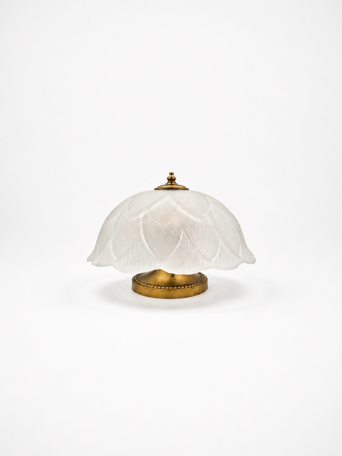 Vintage Sario 33 Plafond Ceiling Light | Frosted Glass Flush Mount Lamp | 3-Light Brass Fixture | Finnish Scandinavian Lighting