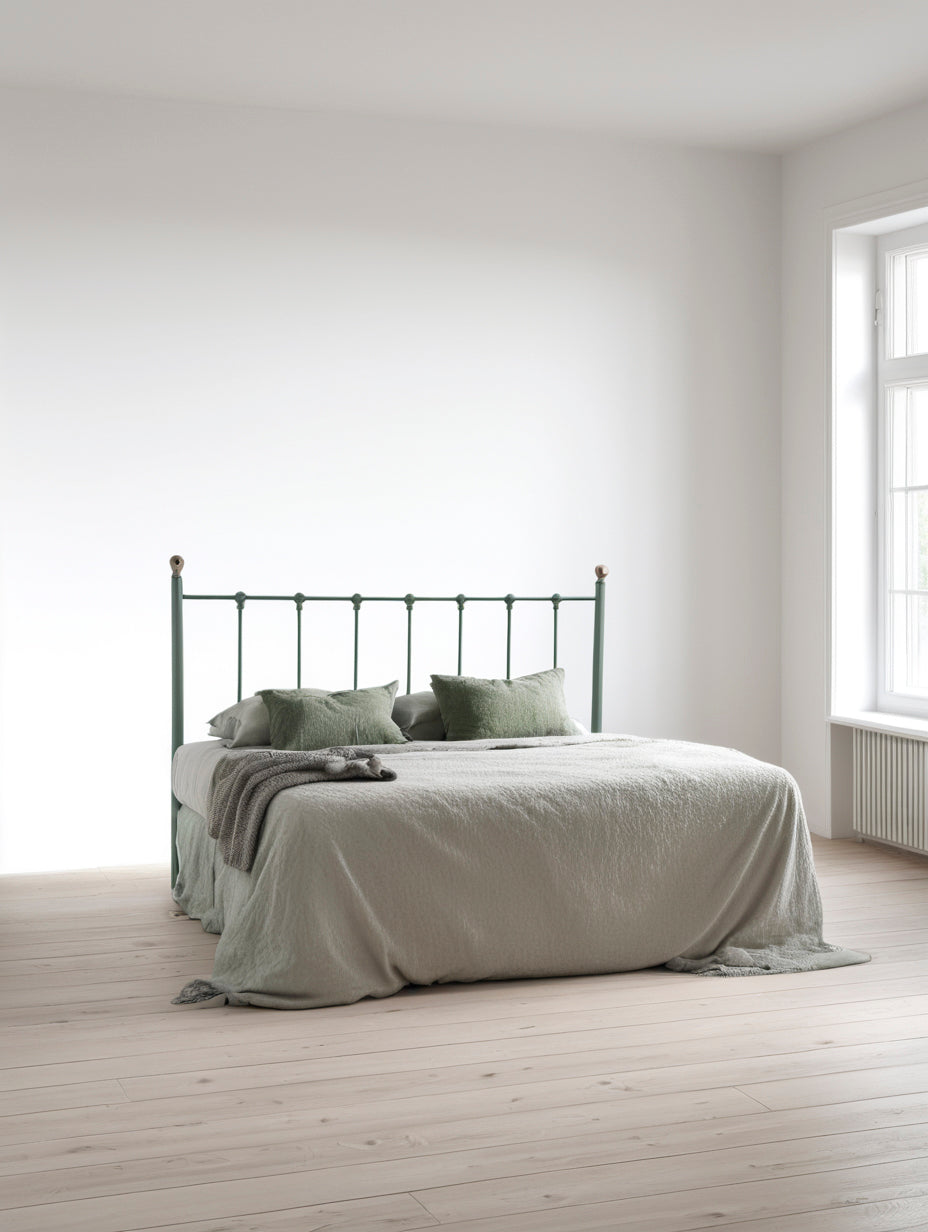 Vintage Finnish Metal Headboard – Messin Oy Unused | Original Packaging | Made in Finland