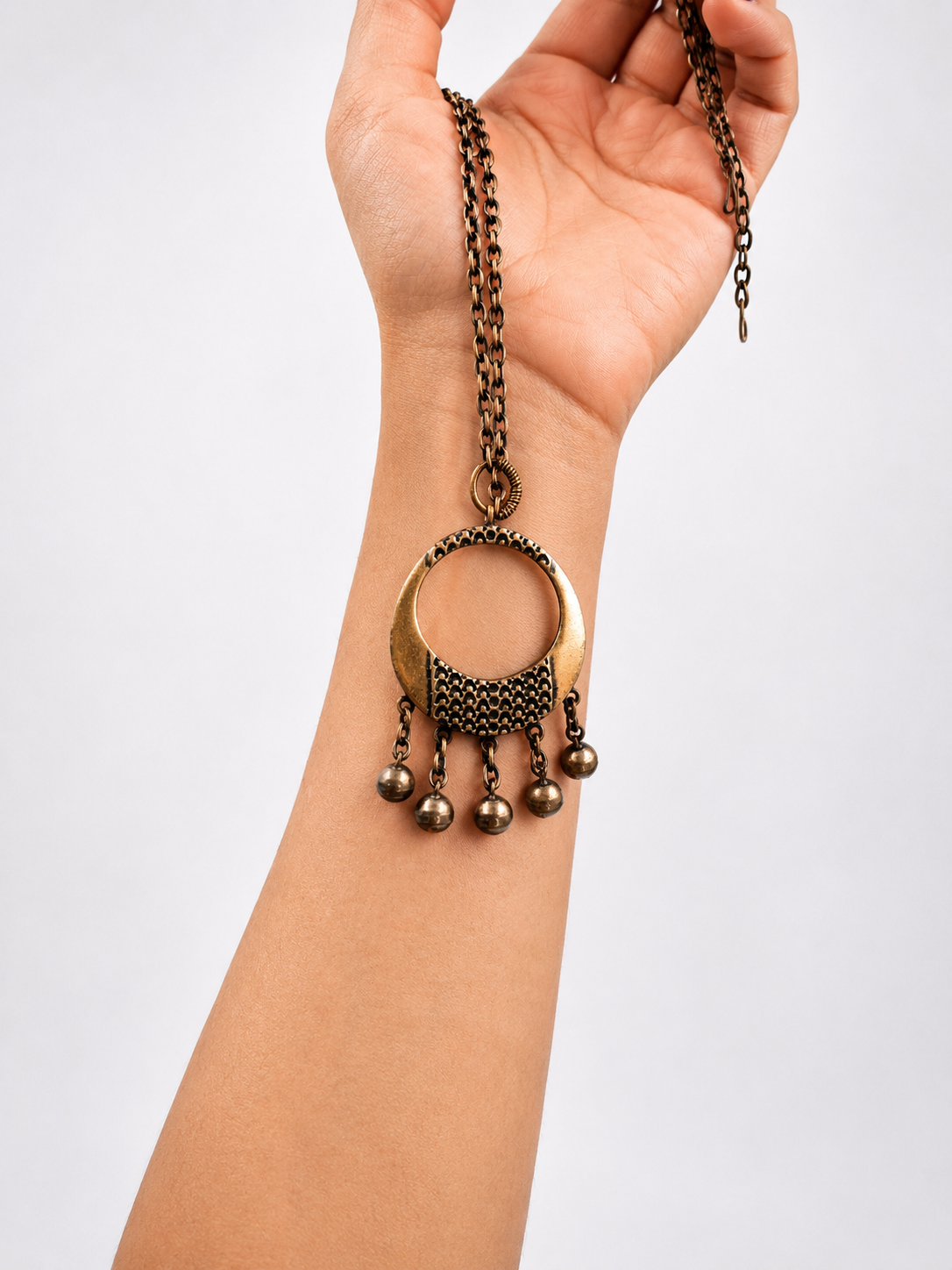 Pentti Sarpaneva Bronze Pendant Necklace, Finnish Brutalist Jewellery, 1960s 1970s Vintage Scandinavian Necklace