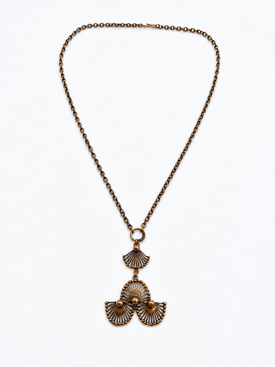 Pentti Sarpaneva Riikinkukko Bronze Necklace, Turun Hopea, Vintage Finnish Mid-Century Jewelry, Peacock Pendant