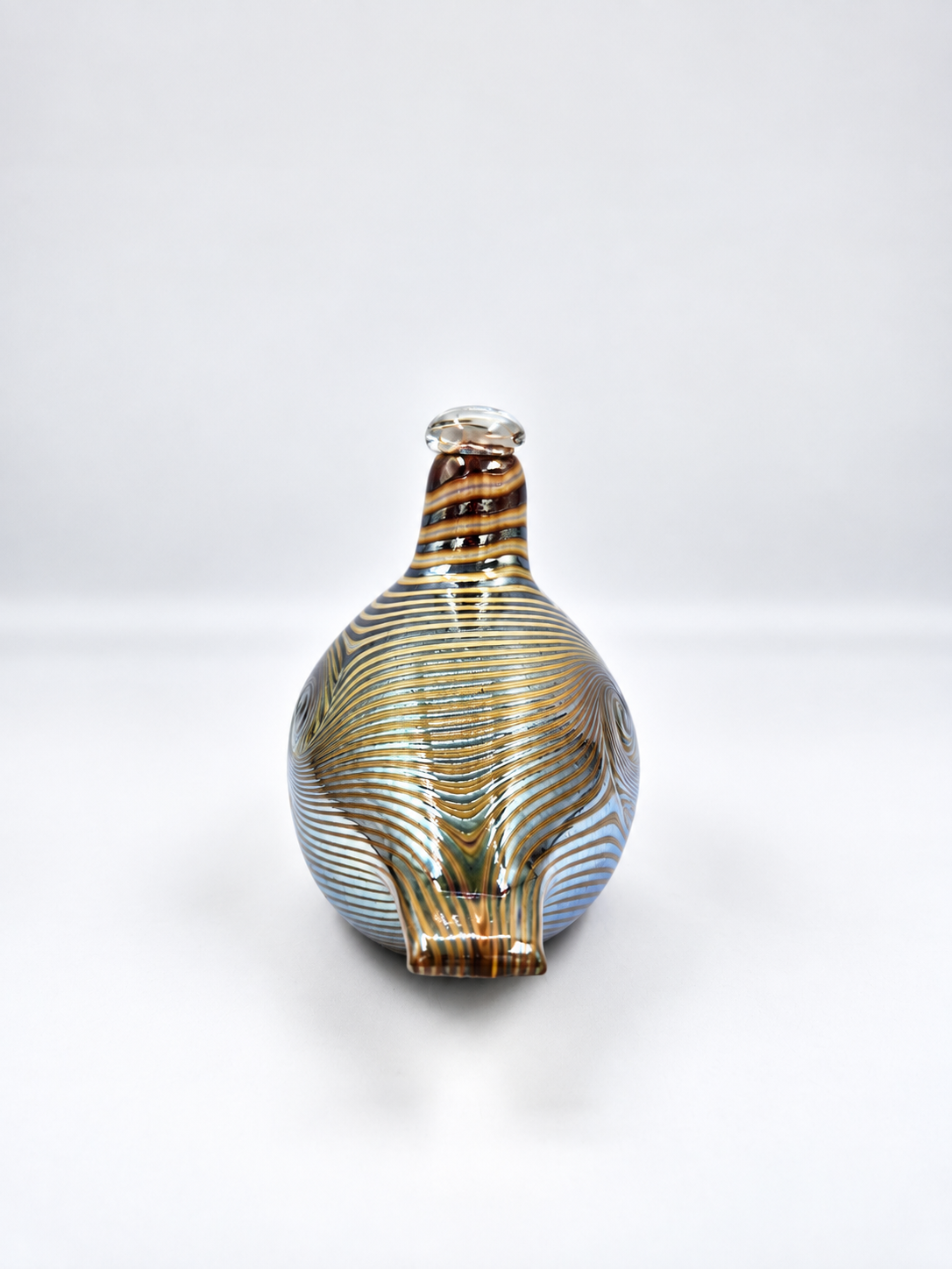 Oiva Toikka Alli Glass Bird, Signed O. Toikka Nuutajärvi, Vintage Finnish Art Glass