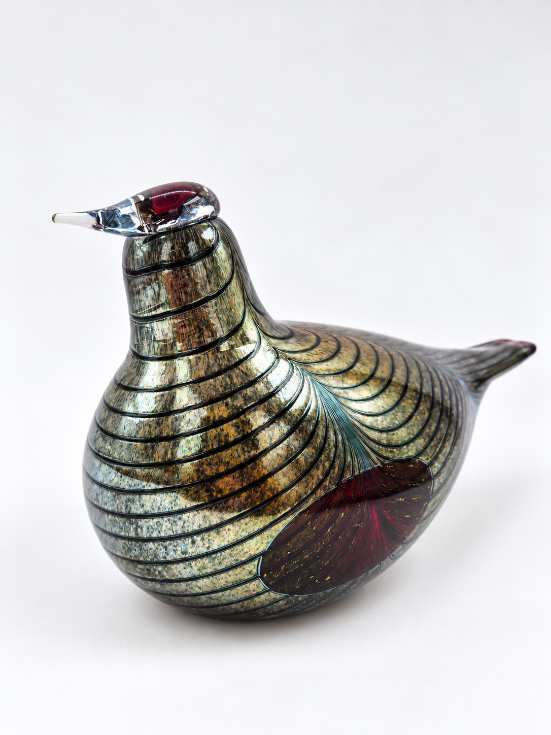 Oiva Toikka Glass Bird, Signed O. Toikka Nuutajärvi