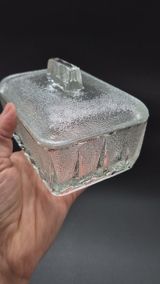 1950 Vintage English Butter Dish with Lid