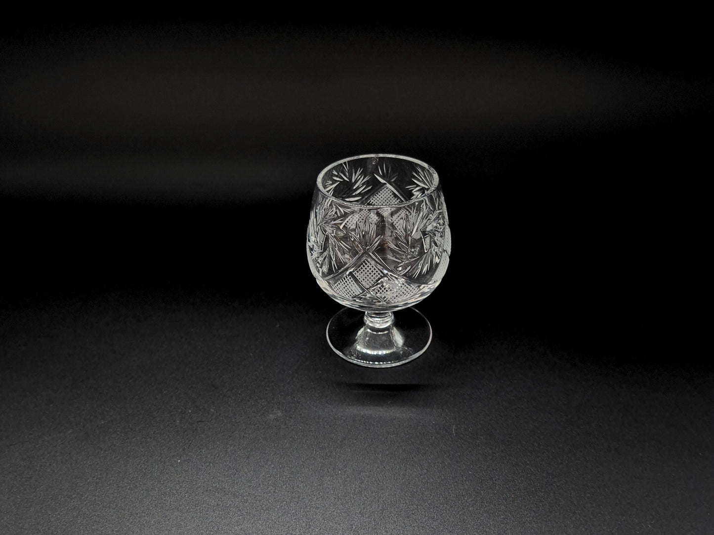 Vintage Crystal Cognac Glasses (Set of Two)