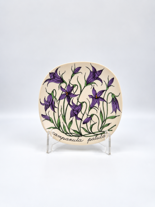 Arabia, Esteri Tomula, Botanica Campanula spatula (Harakankello, Spreading Bellflower) Wall Plate